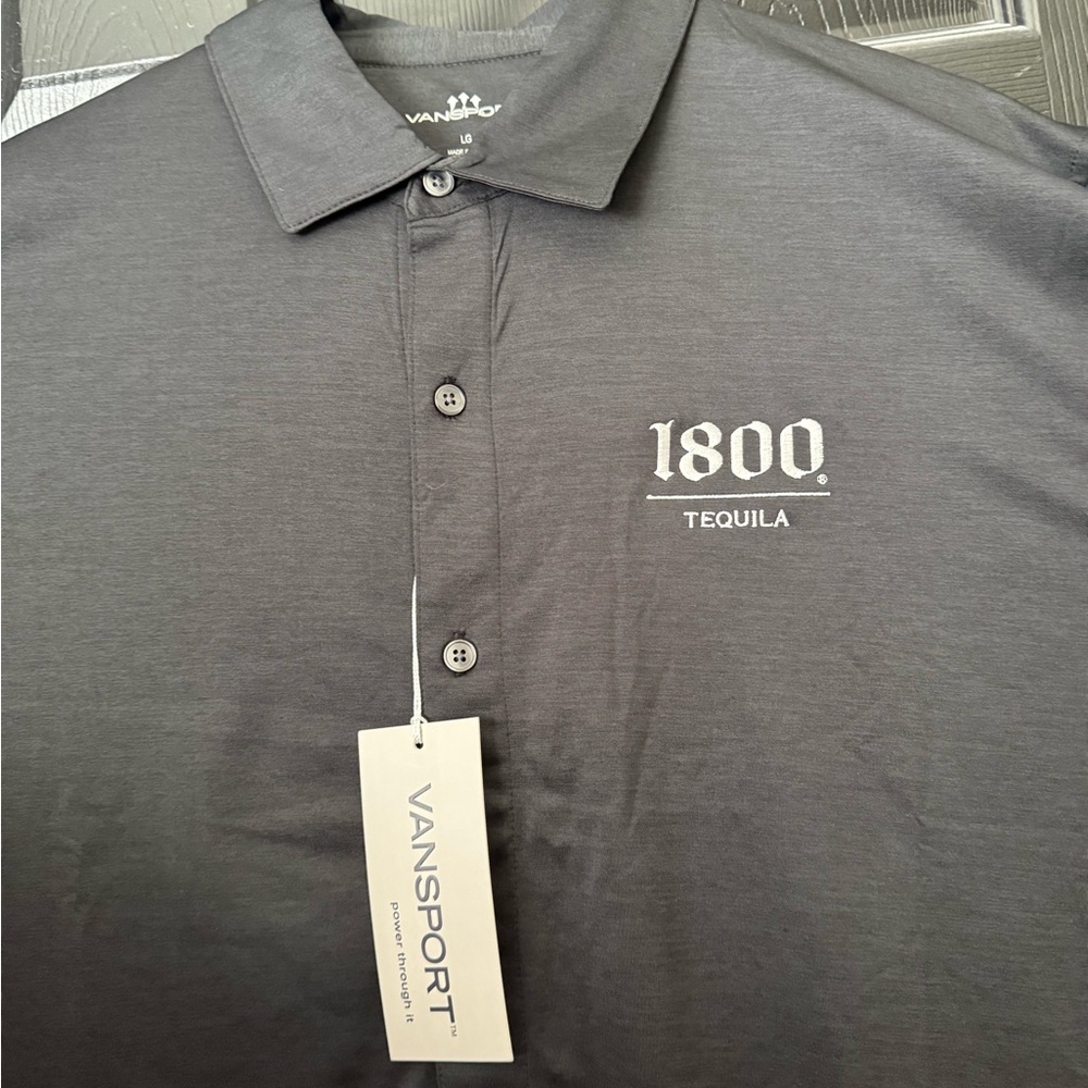 NWT - Men's Black Polo Shirt - 1800 Tequila